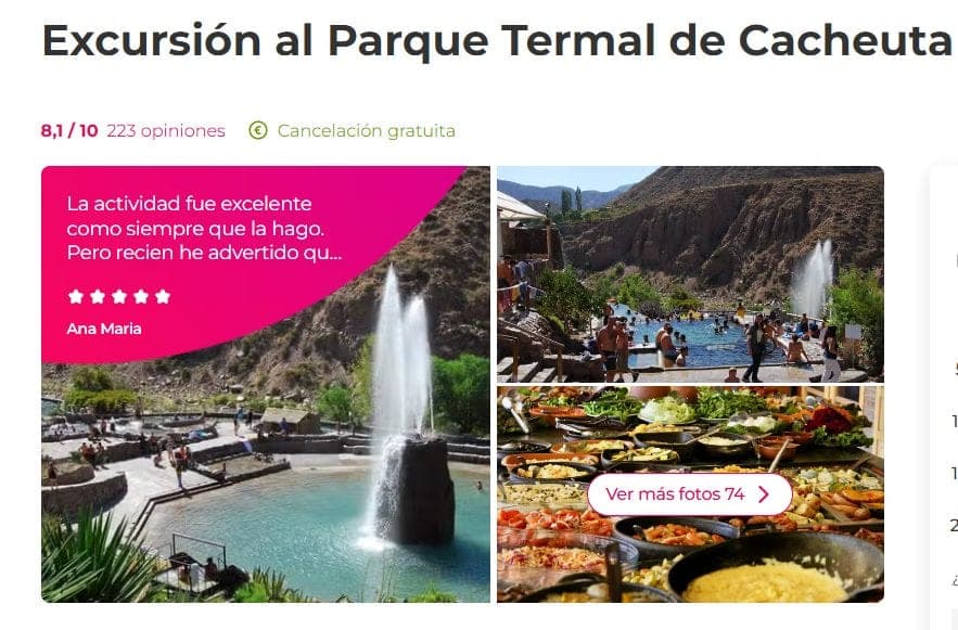 Excursión al Parque Termal de Cacheuta